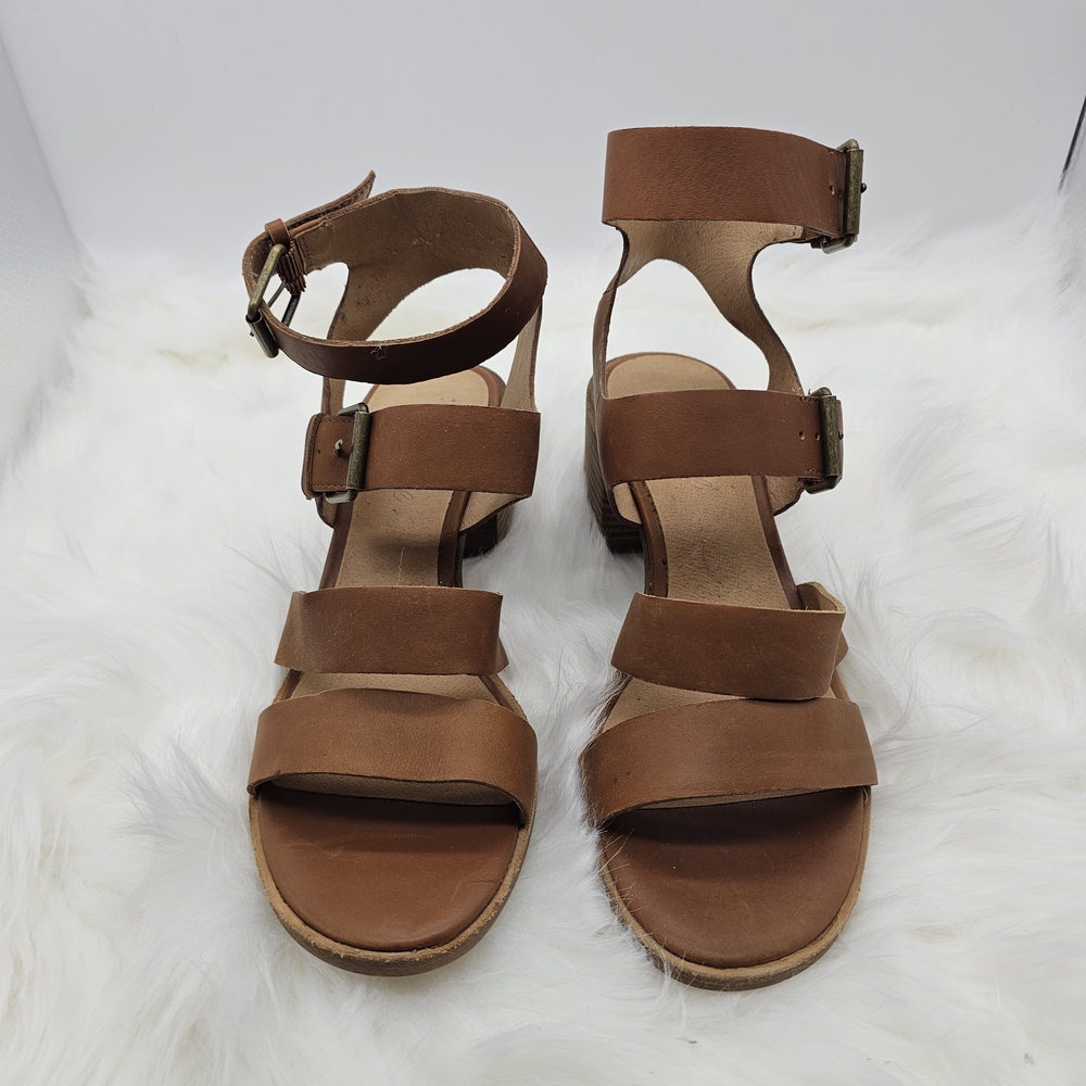 Madewell Brown Leather Flat Sandals